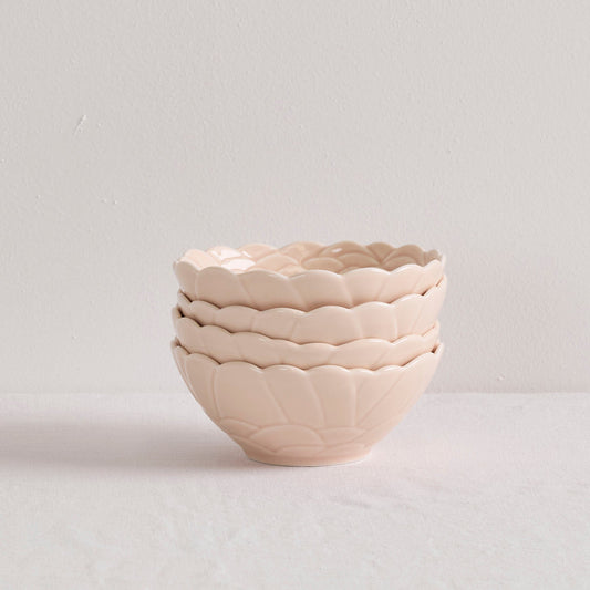 Ensemble de 4 bols Zinnia roses