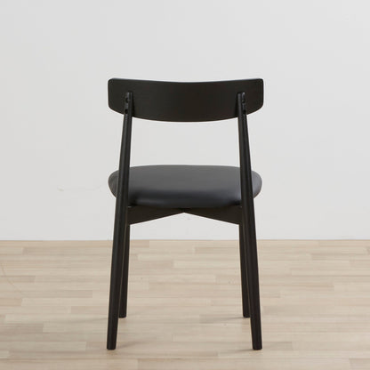 Chaise de salle à manger Henry - Noir/PU