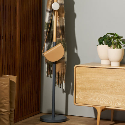 Porte-manteau Mid C - Noir/Naturel/Gris