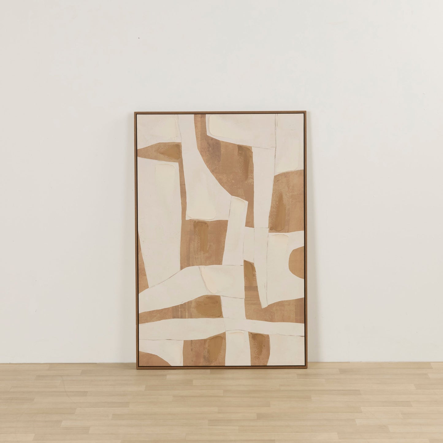 Œuvre d'art géométrique en argile