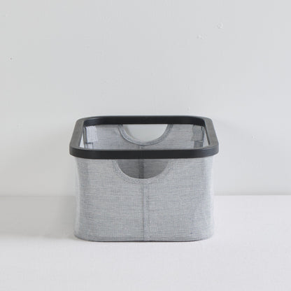 Panier rectangulaire Tyg - Gris/noir - Moyen