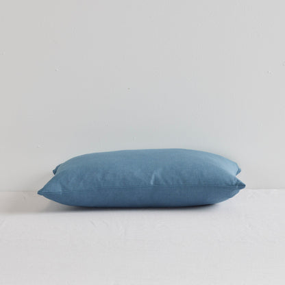 Coussin Jasper en lin - Bleu moyen - 30 x 50 cm