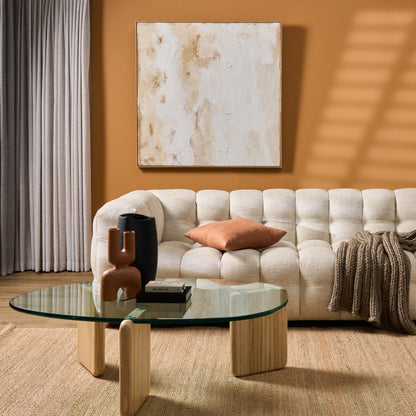 Table basse Pascal - Naturel/Verre