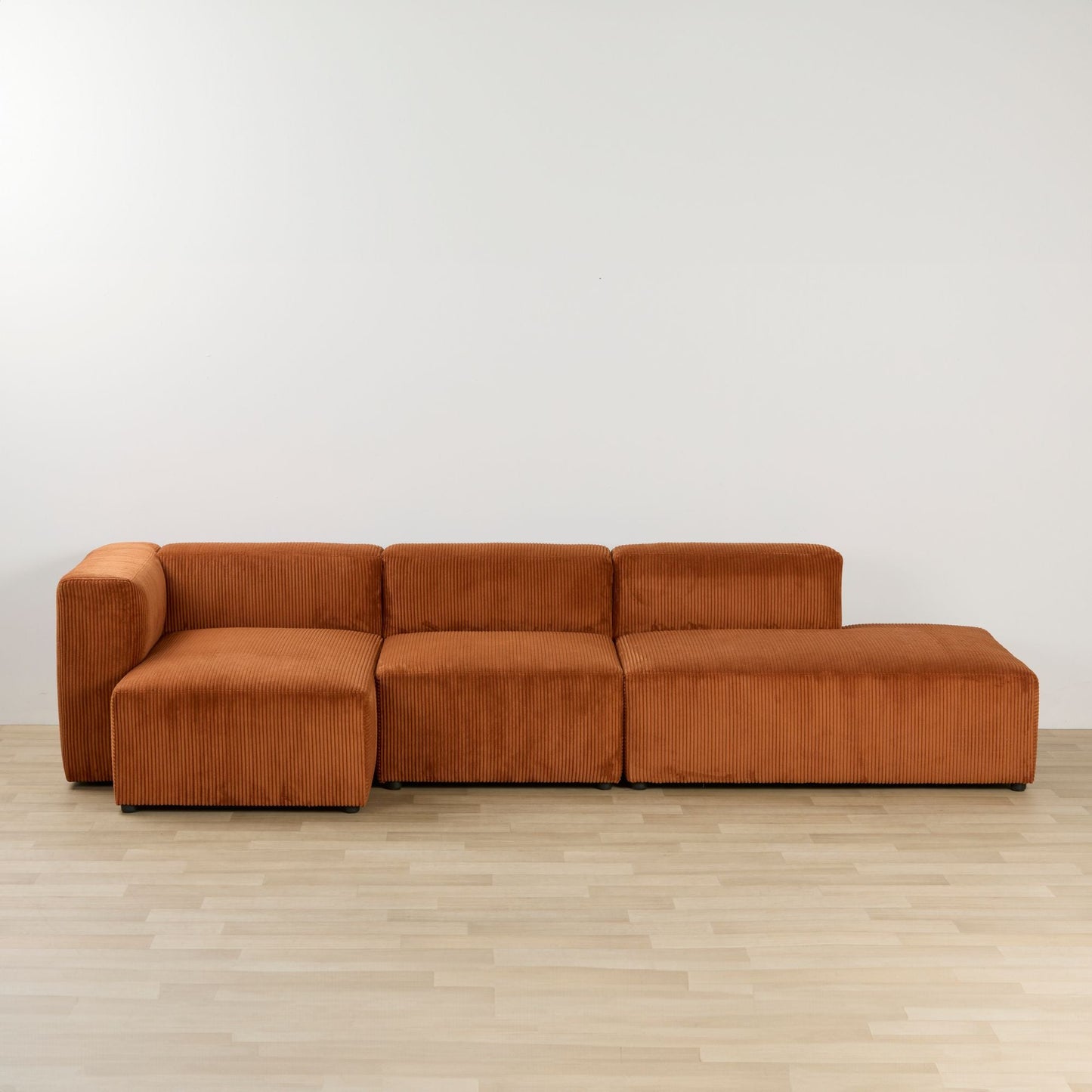 Méridienne gauche Finnian 2 places - Orange brûlé