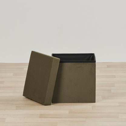 Pouf pliable - Petit - Vert olive