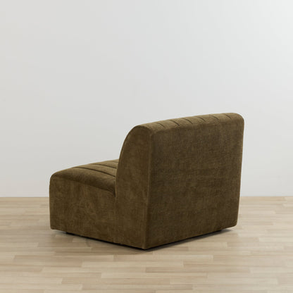 Canapé-lit modulaire Acadia 1,5 place sans accoudoirs - Kaki