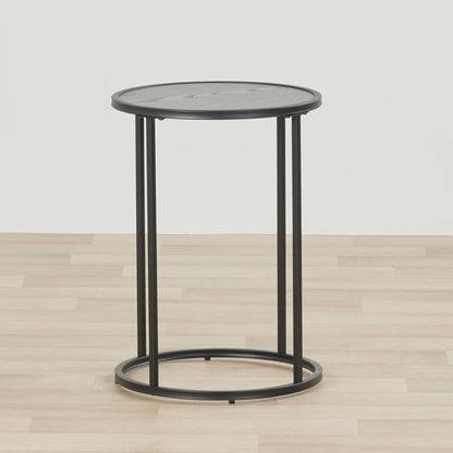 Table d'appoint Eliot - Ronde - Noire