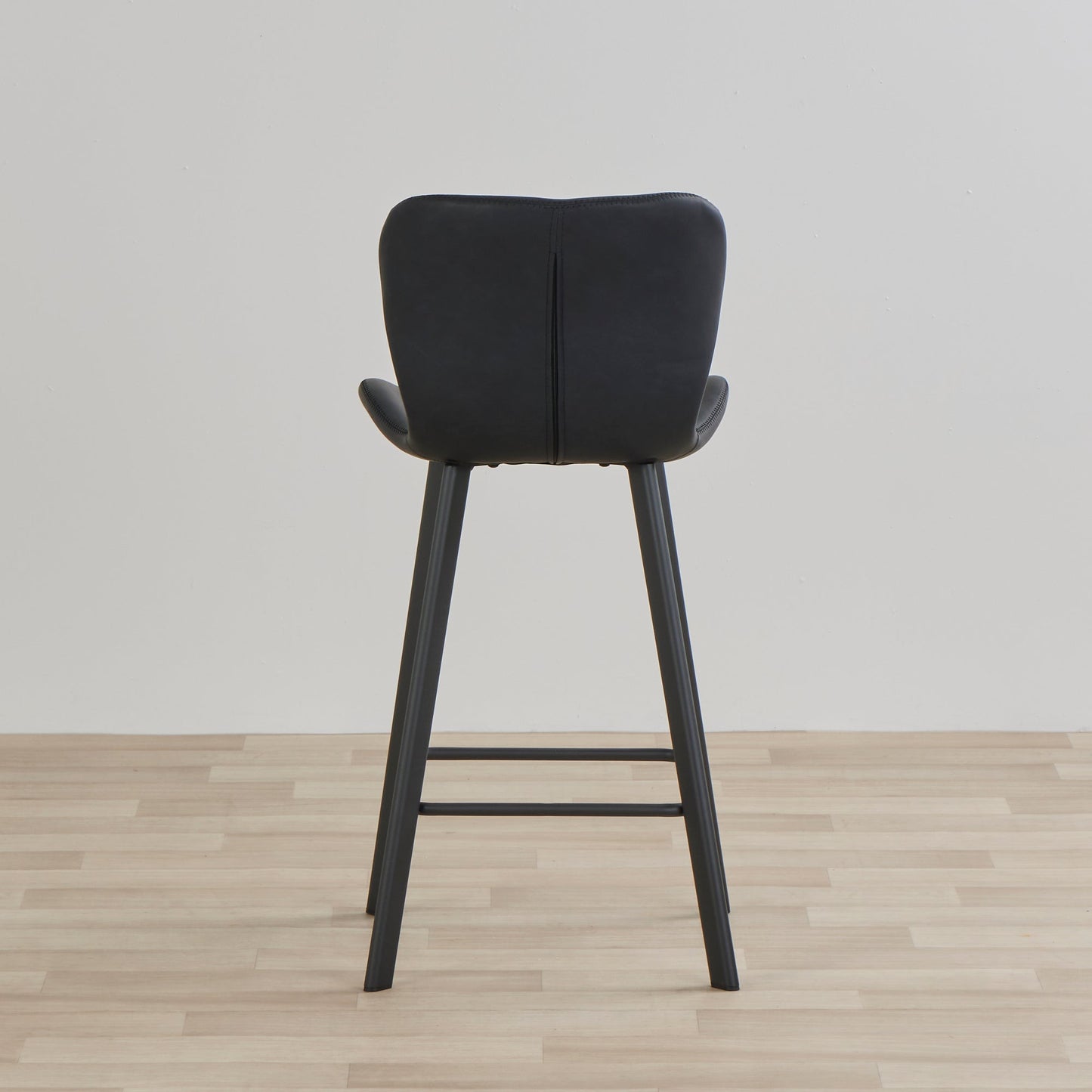 Tabouret de bar Sala en polyuréthane - Noir/Noir