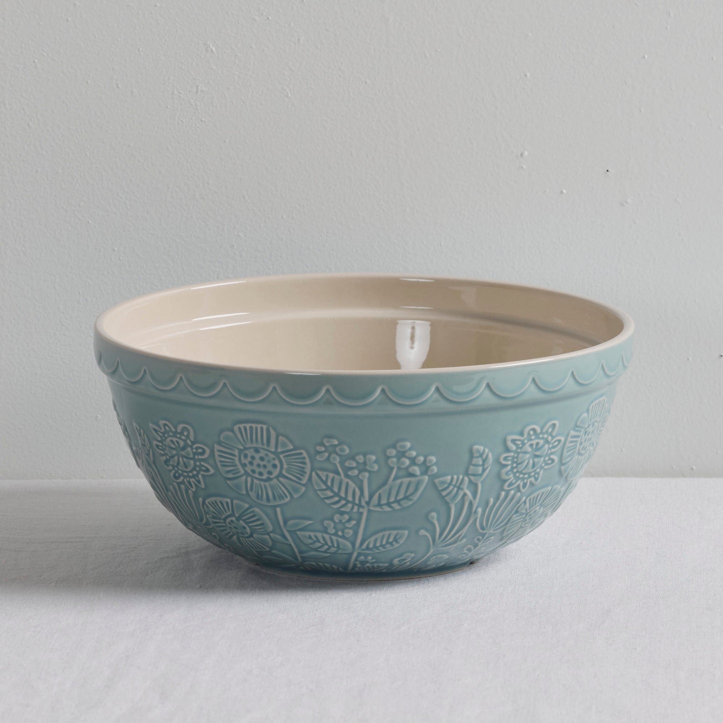 Bol à mélanger Fleurs sauvages - Bleu clair - Grand