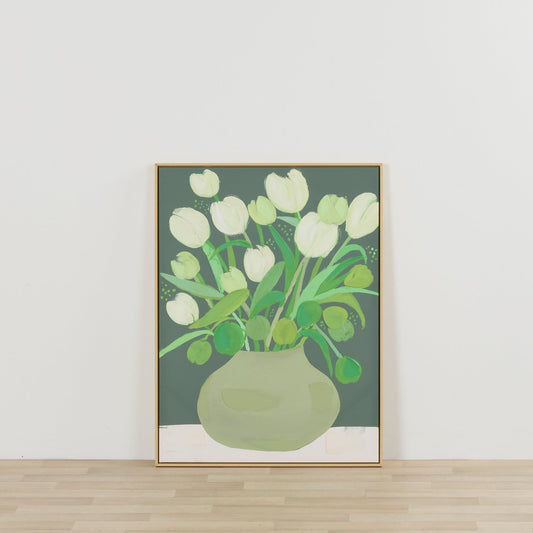 Art de tulipes printanières - Vert