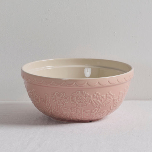 Bol à mélanger Fleurs sauvages - Rose - Grand