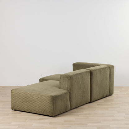 Méridienne gauche Finnian 2 places - Olive