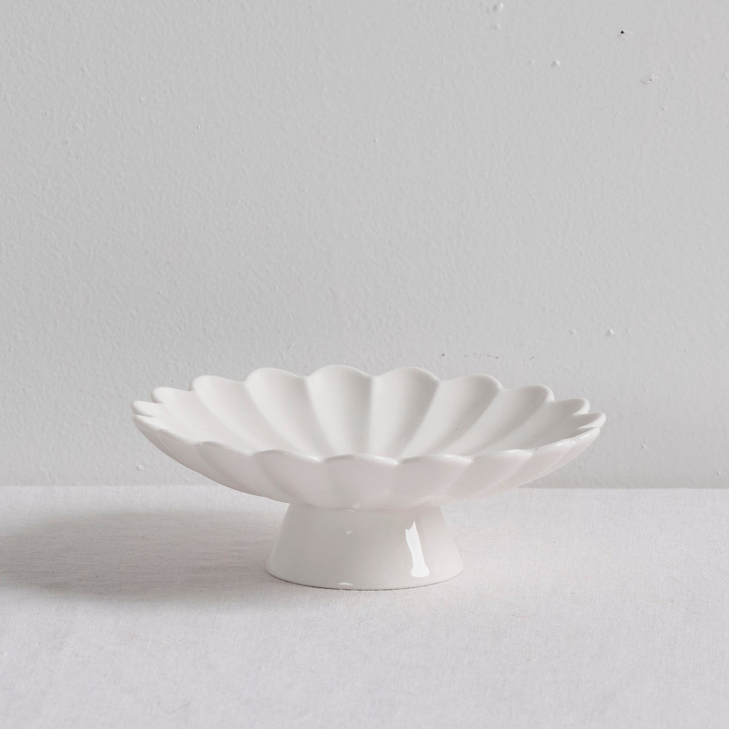 Plat sur pied Aster - Blanc