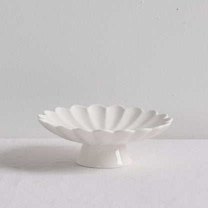 Plat sur pied Aster - Blanc