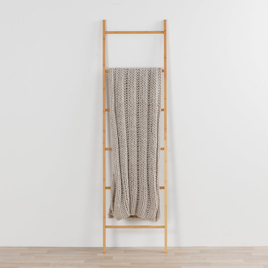 Plaid en grosse maille - Gris