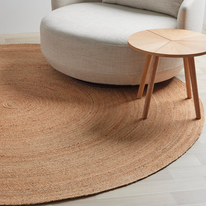 Tapis rond en jute Alder - Naturel - 250 cm