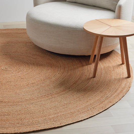 Tapis rond en jute Alder - Naturel - 250 cm