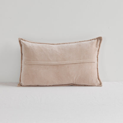 Coussin Hudson en velours - Os - 30 x 50