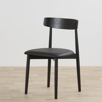 Chaise de salle à manger Henry - Noir/PU