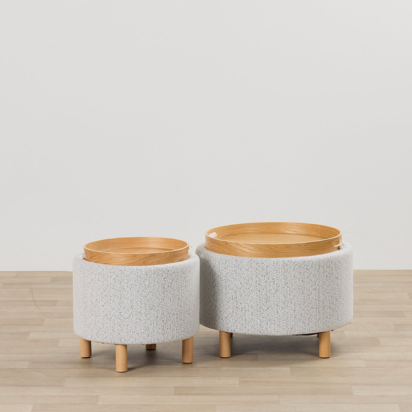 Pouf à plateau Maxi - Gris clair