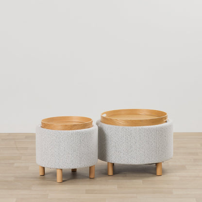 Pouf à plateau Maxi - Gris clair