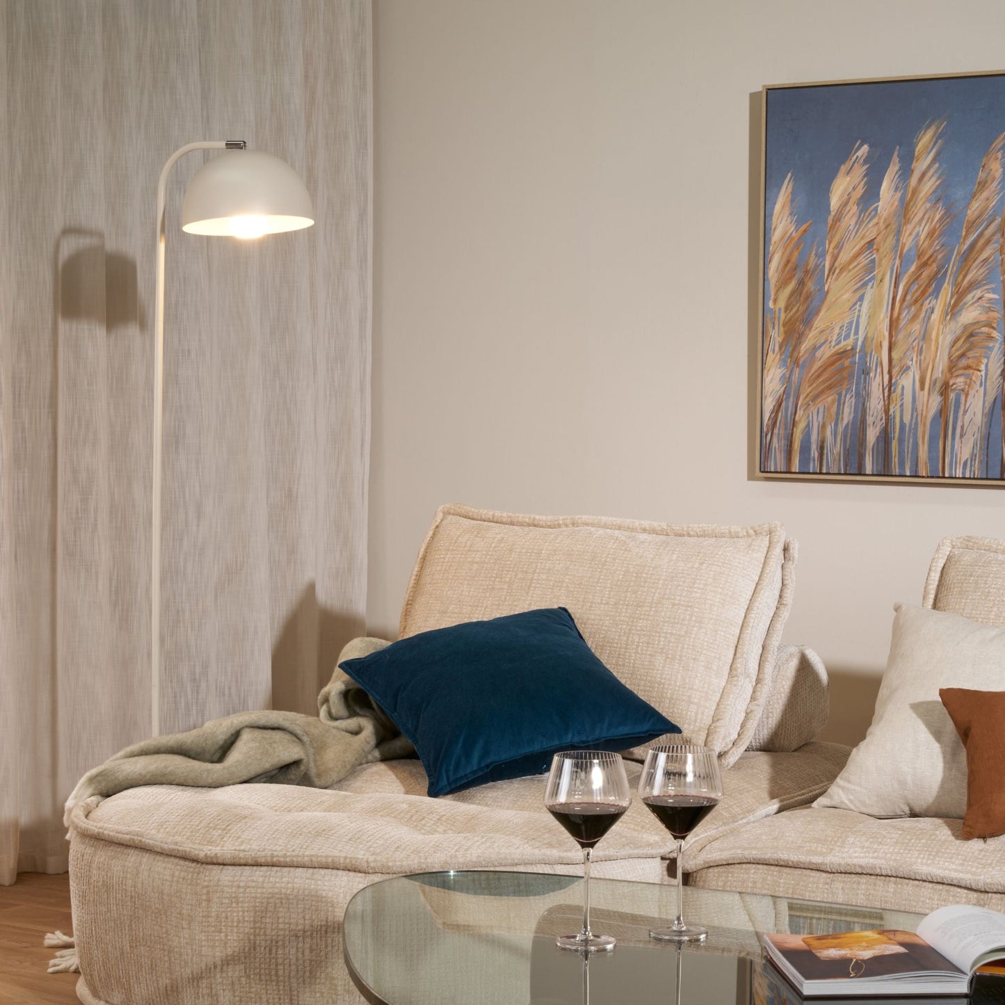 Lampadaire Halo - Parchemin - 155 cm