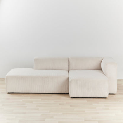 Méridienne Finnian 2 places à droite - Blanc cassé