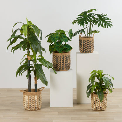 Panier Tino - Grand - Naturel/Blanc