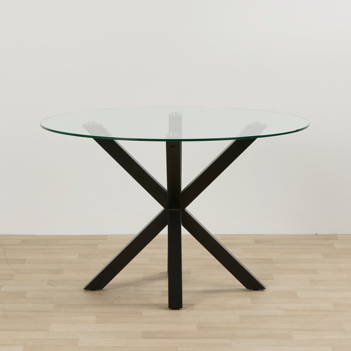 Table de salle à manger ronde Gladstone - Noir/Verre