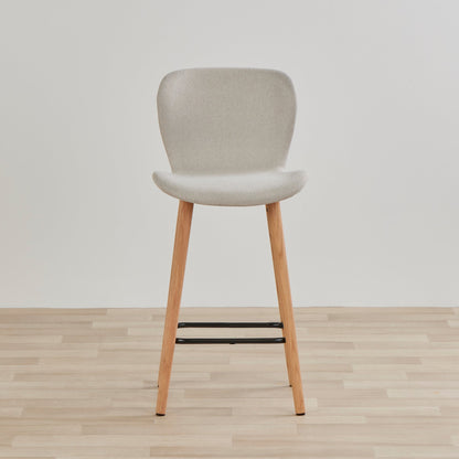 Tabouret de bar Sala - Chêne/Crème