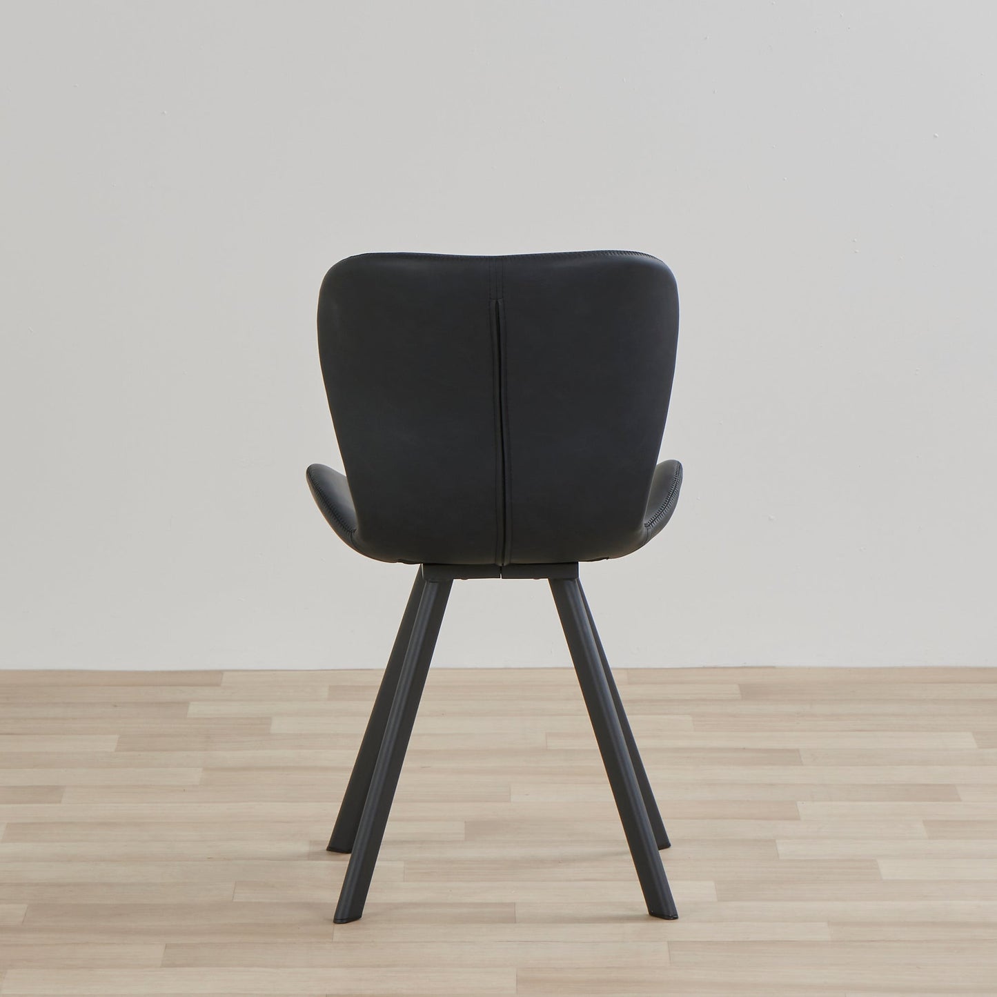 Chaise de salle à manger Sala en polyuréthane - Noir/Noir