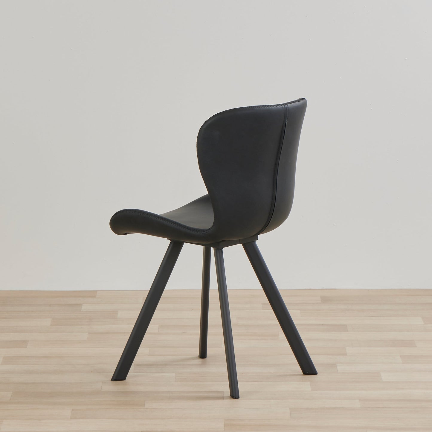 Chaise de salle à manger Sala en polyuréthane - Noir/Noir