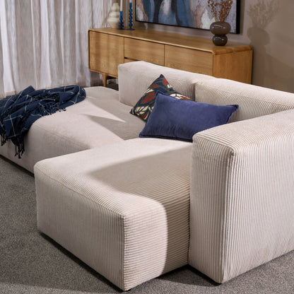 Méridienne Finnian 2 places à droite - Blanc cassé