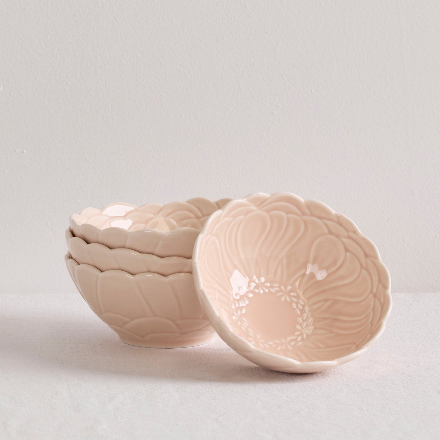 Ensemble de 4 bols Zinnia roses