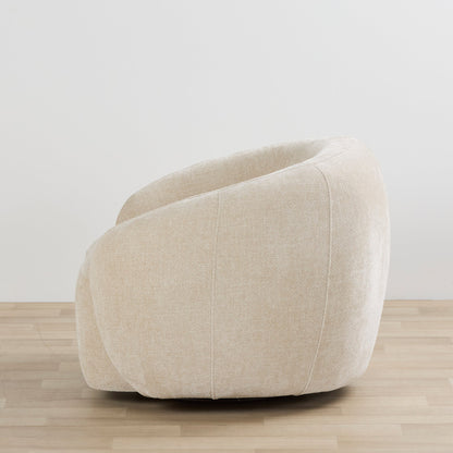 Fauteuil pivotant Duke - Naturel