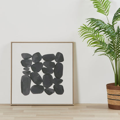 Toile Black Pebbles - Noir/Blanc