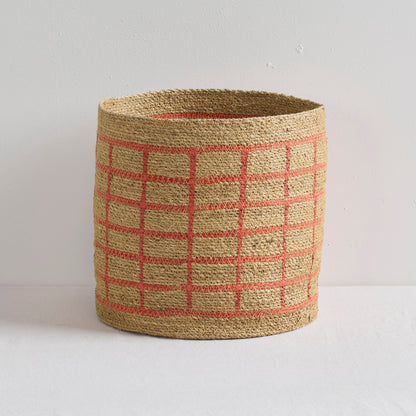 Panier Treillis - Tangelo/Naturel - Grand