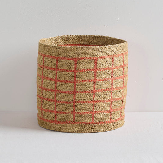 Panier Treillis - Tangelo/Naturel - Grand