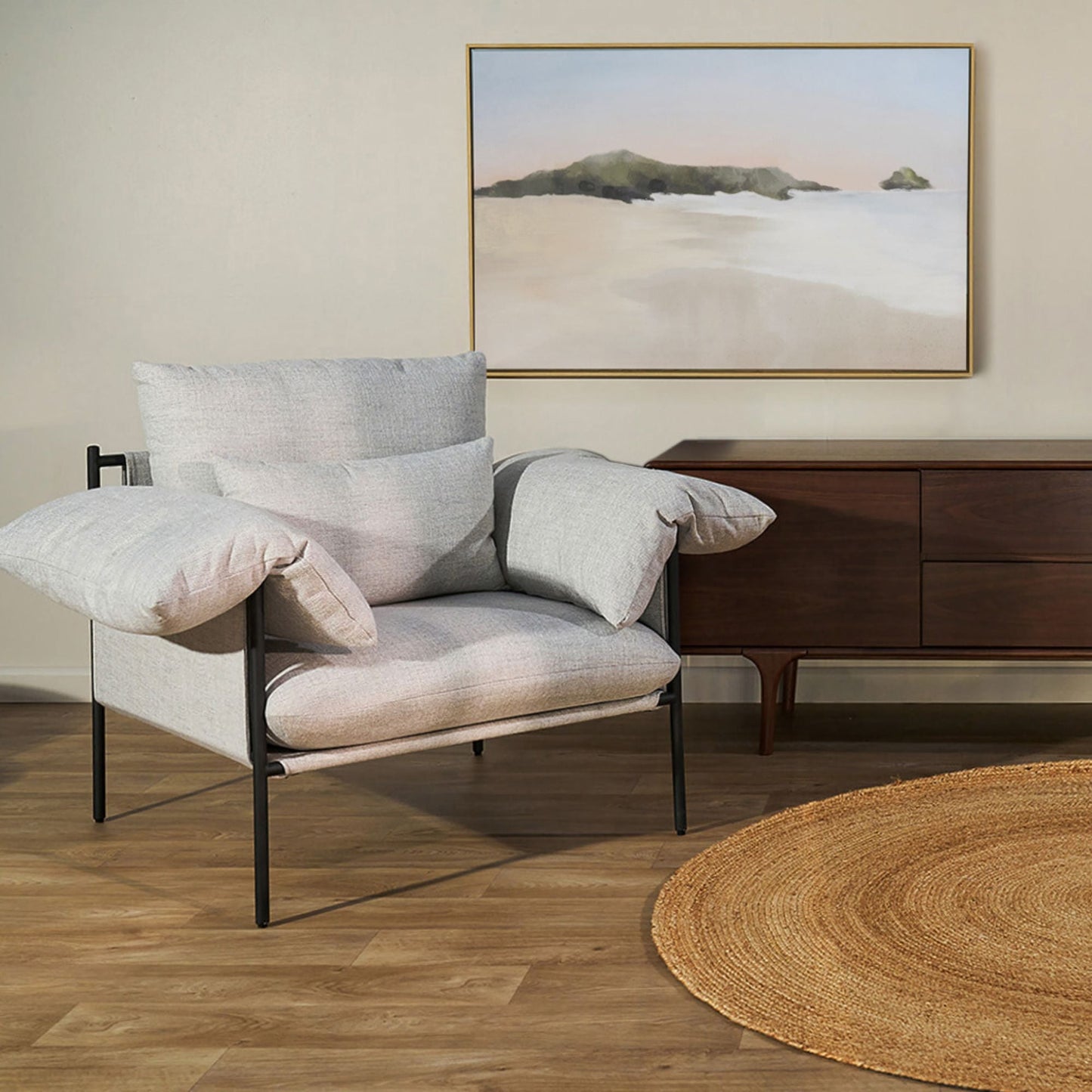 Fauteuil Rupert - Brouillard