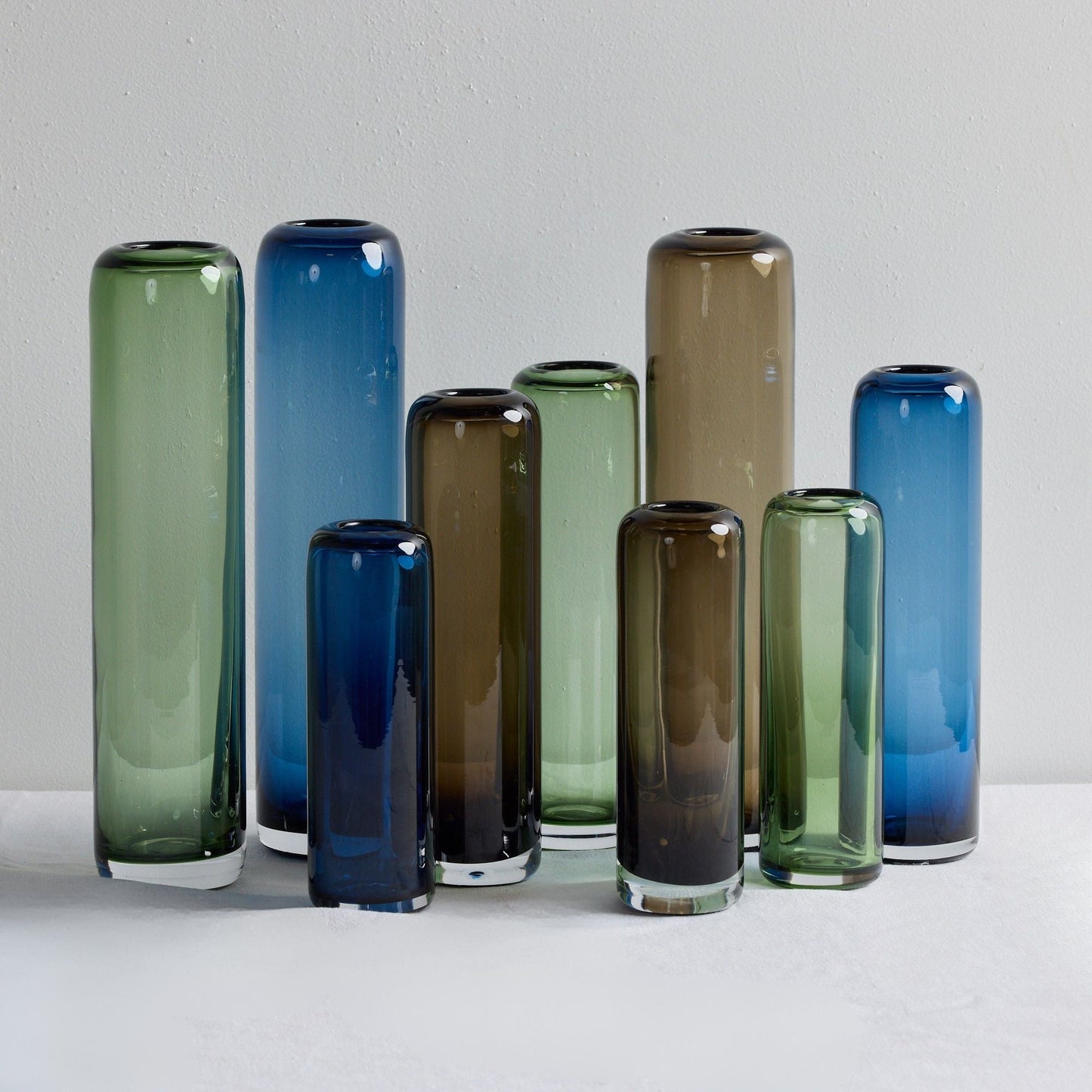 Vase colonne en verre - Haut - Café