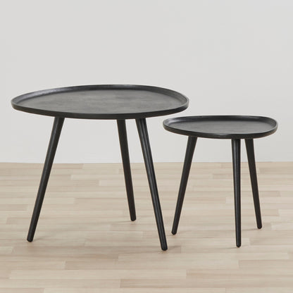 Tables basses gigognes Temper - Noir - Lot de 2