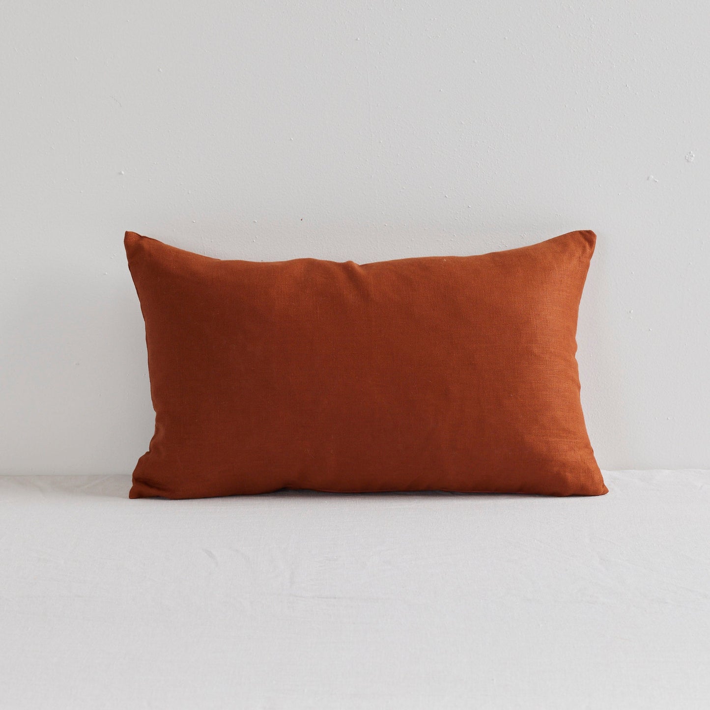Coussin en lin Jasper - Rouille - 30 x 50 cm
