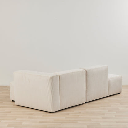 Méridienne Finnian 2 places à droite - Blanc cassé