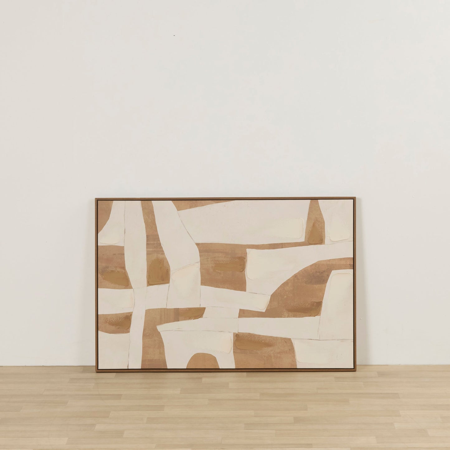 Œuvre d'art géométrique en argile