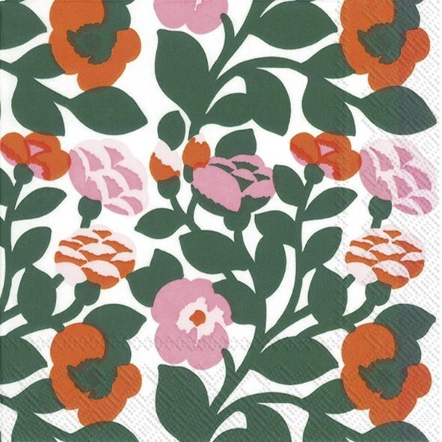 Serviettes en papier Marimekko - 20 pièces - Vert/Orange