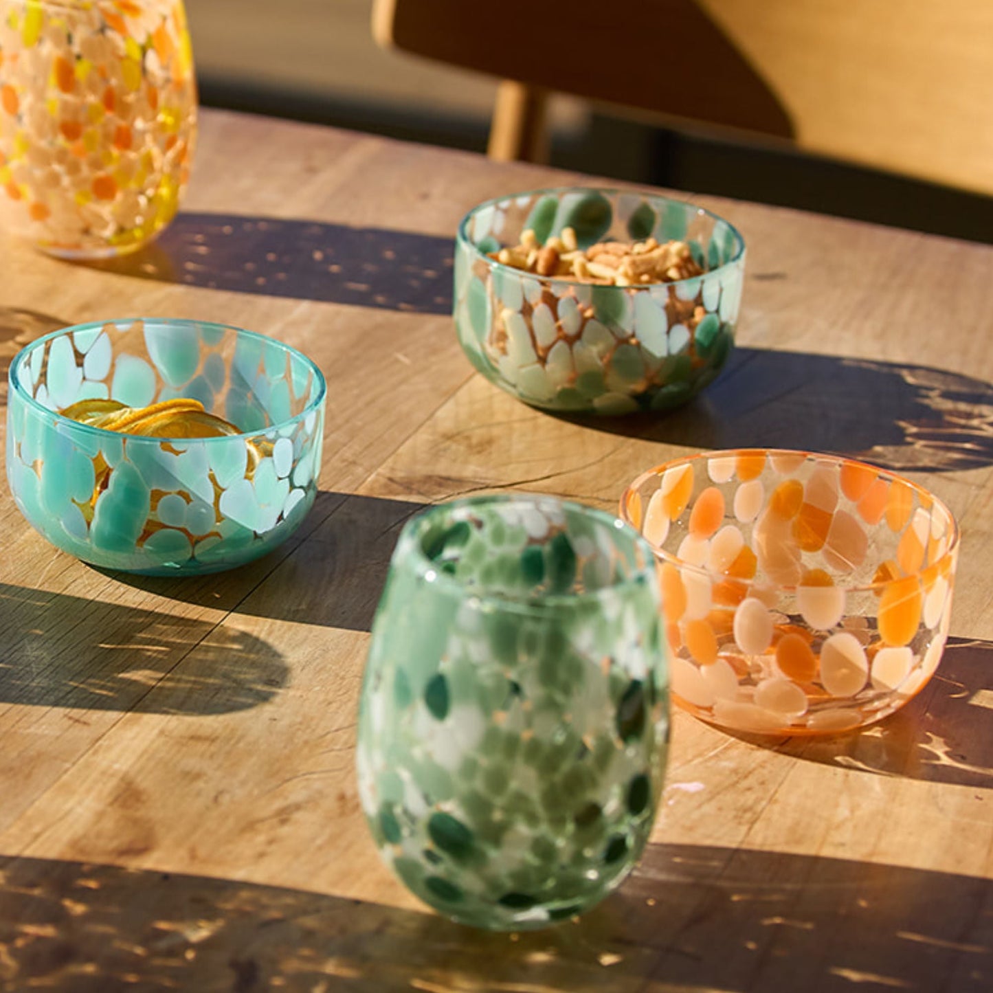 Bol en verre Allegra - Pêche/Melon