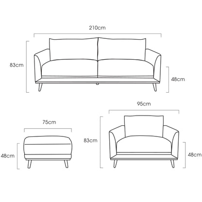 Canapé 3 places Colton - Beige