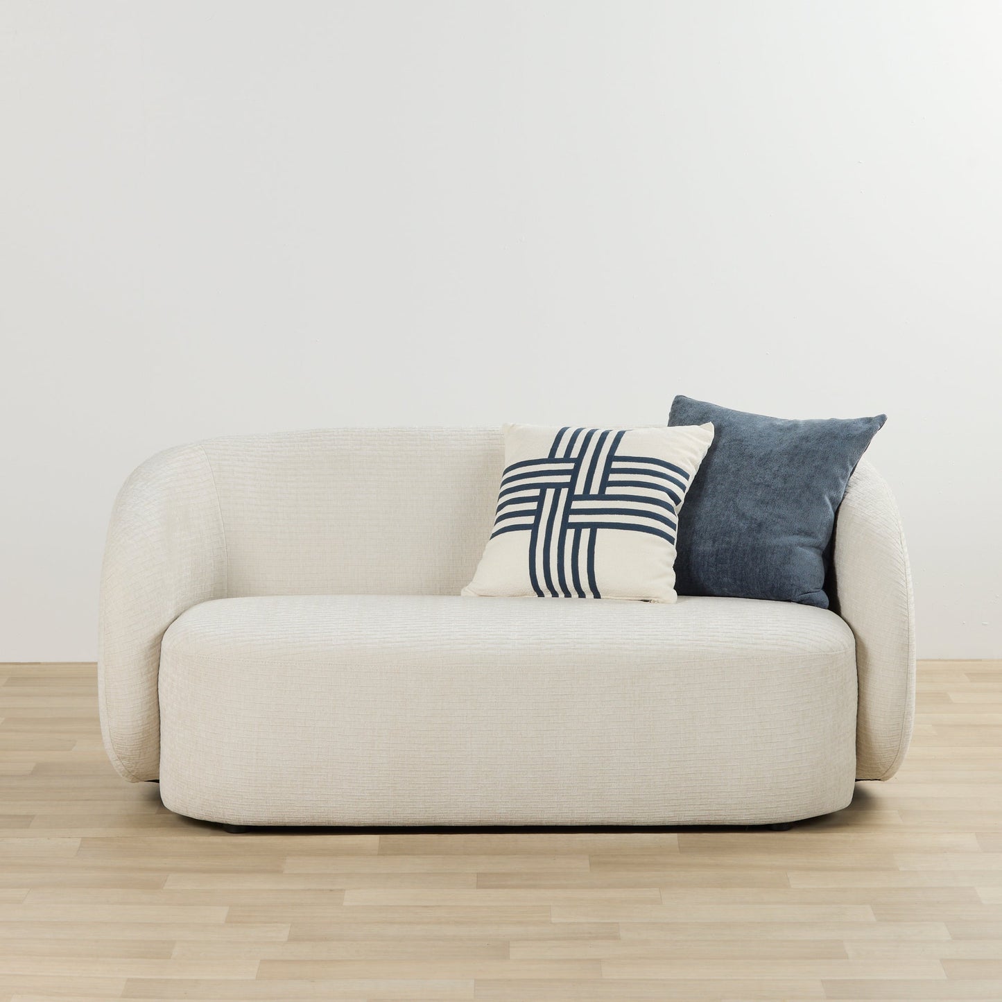 Coussin Undova - 50x50cm - Blanc/Bleu
