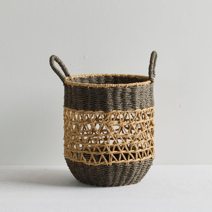 Panier Mikki - Grand - Marron/Naturel