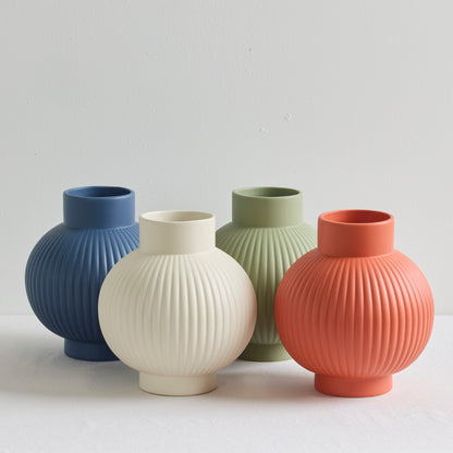 Vase côtelé Tessa - Bleu